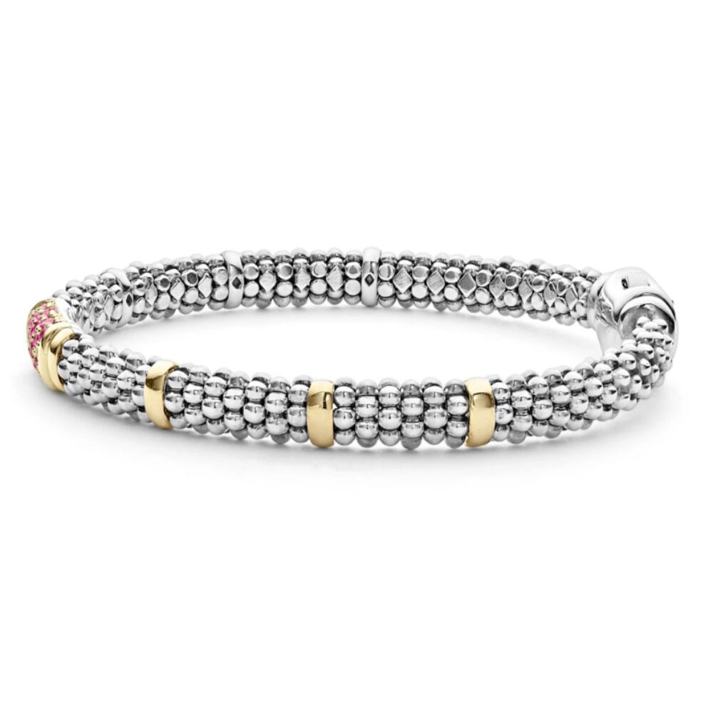 Signature Caviar Pink Sapphire Caviar Bracelet from Lagos | 6mm Sz7/7.5/8 - Picture 3 of 13